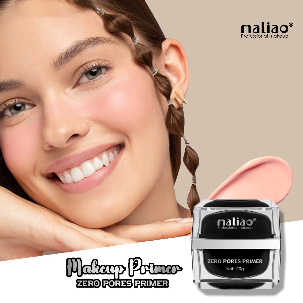 Maliao, MakeupEssentials, InvisiblePrimer, LongLastingMakeup, PoreMinimizer, FlawlessBase, MakeupPrimer, ZeroPores, SoftFocus,
